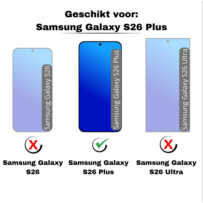 JVS Products Samsung Galaxy S26 Plus hoesje - Bookcase - Pasjeshouder - Portemonnee - Kunstleer - Rood