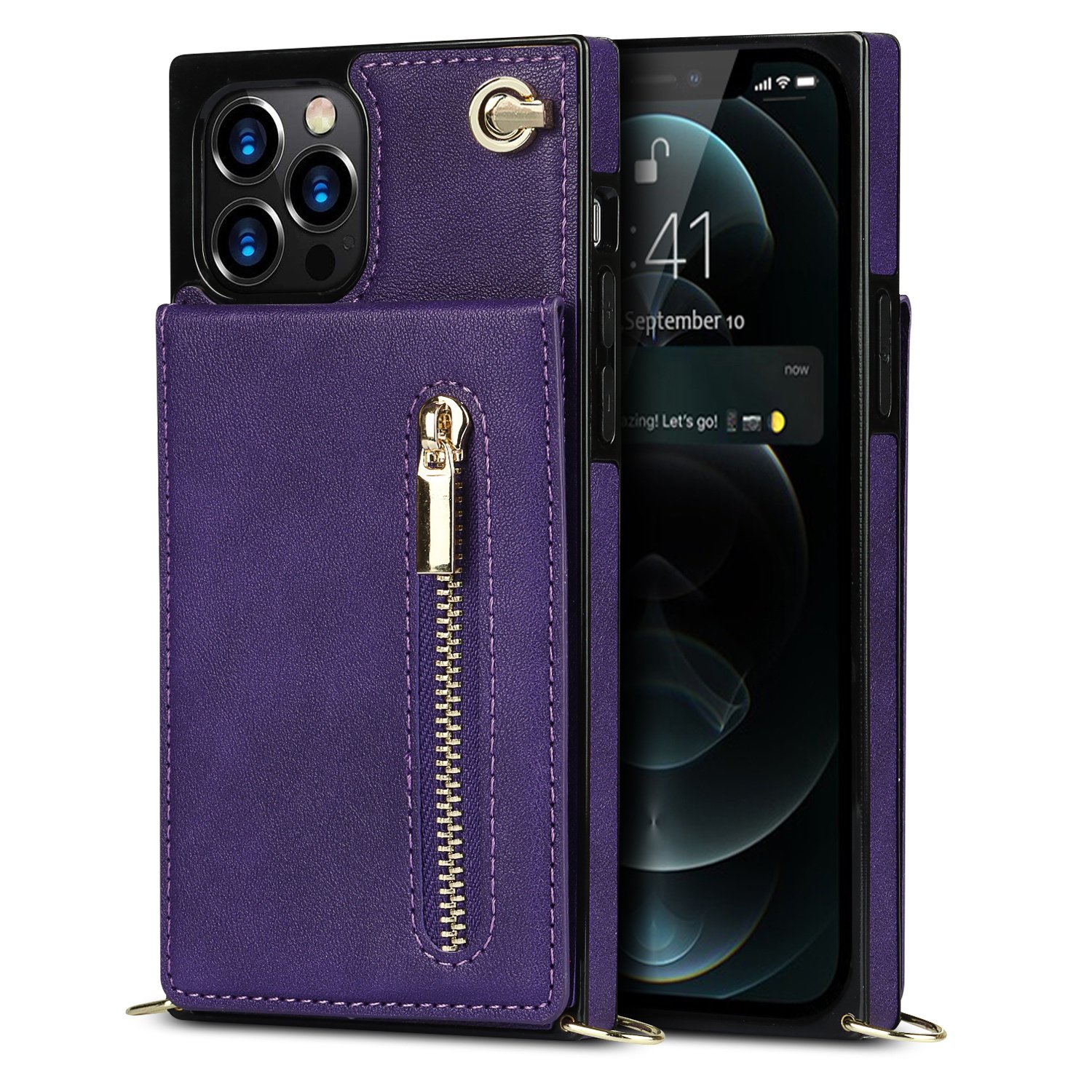 JVS Products Samsung Galaxy S26 Ultra hoesje - Backcover - Pasjeshouder - Portemonnee - Koord - Kunstleer - Paars