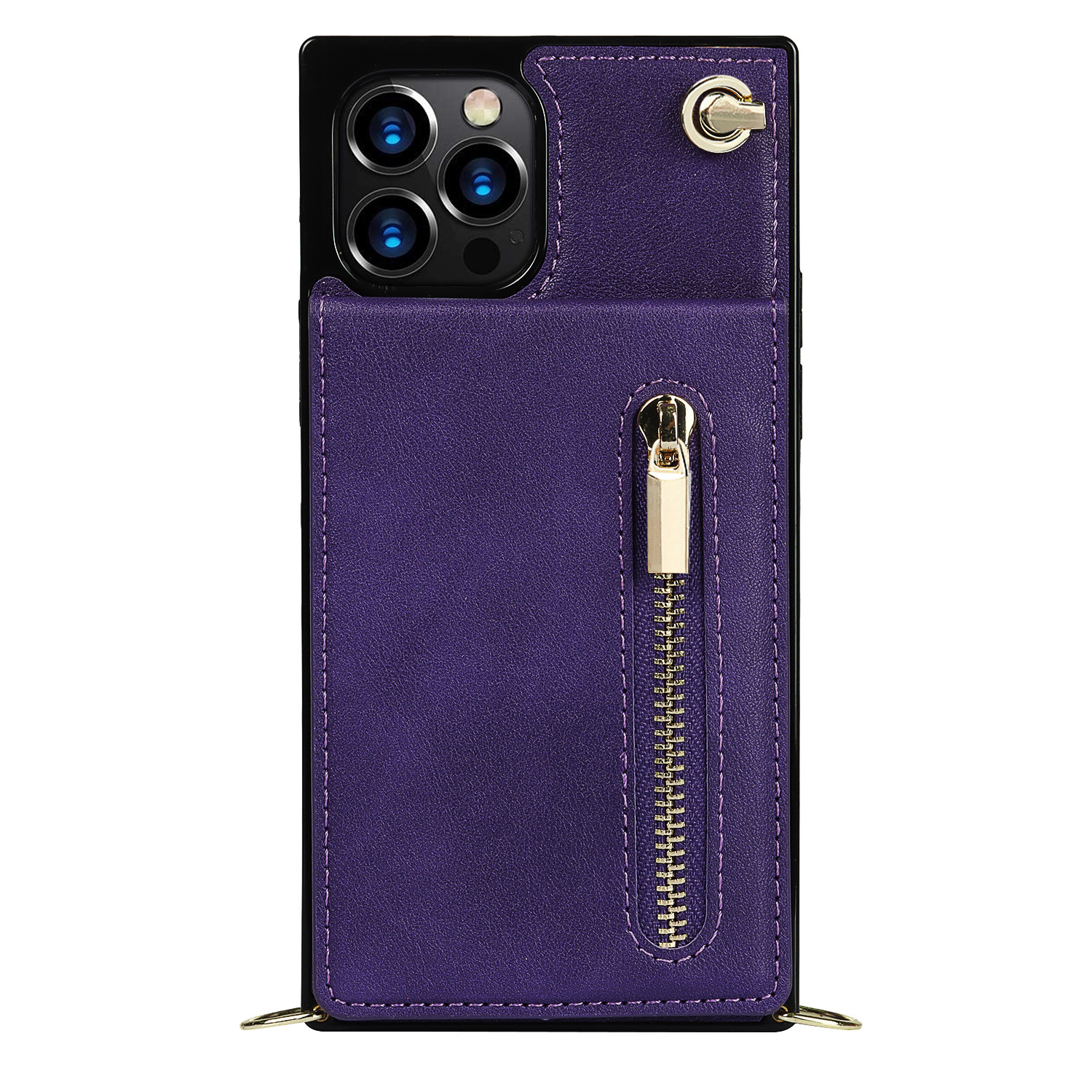 JVS Products Samsung Galaxy S26 Ultra hoesje - Backcover - Pasjeshouder - Portemonnee - Koord - Kunstleer - Paars