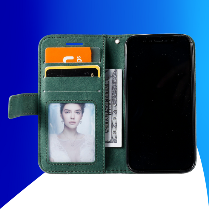 JVS Products Samsung Galaxy S26 Ultra hoesje - Bookcase - Pasjeshouder - Portemonnee - Patroon - Kunstleer - Groen