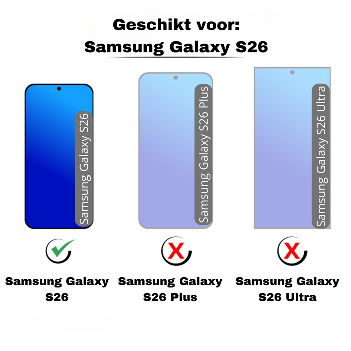 JVS Products Samsung Galaxy S26 hoesje - Bookcase - Pasjeshouder - Portemonnee - Kunstleer - Bruin