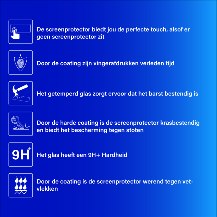 JVS Products Screenprotector geschikt voor Samsung Galaxy A57 - Tempered Glass - Beschermglas - Glas - Transparant