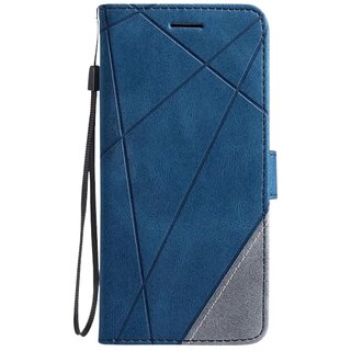 JVS Products Samsung Galaxy A37 hoesje - Bookcase - Pasjeshouder - Portemonnee - Patroon - Kunstleer - Blauw