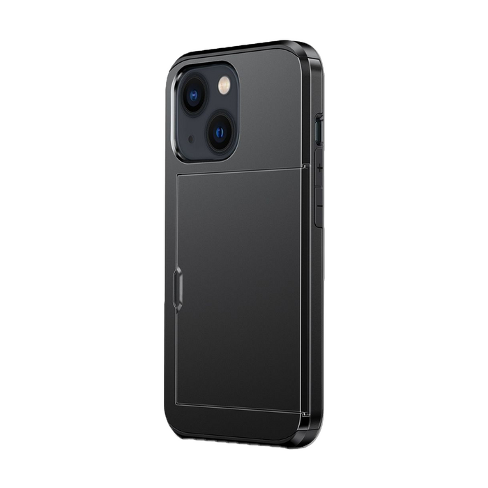 JVS Products iPhone 18 Pro hoesje - Backcover - Hardcase - Pasjeshouder - Portemonnee - Shockproof - TPU - Zwart