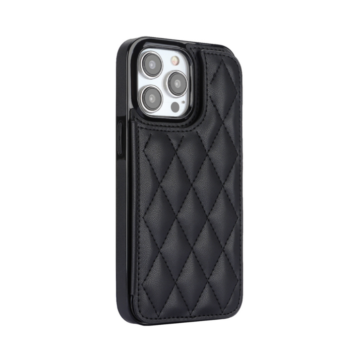 JVS Products iPhone 18 Pro hoesje - Backcover - Pasjeshouder - Kunstleer - Zwart