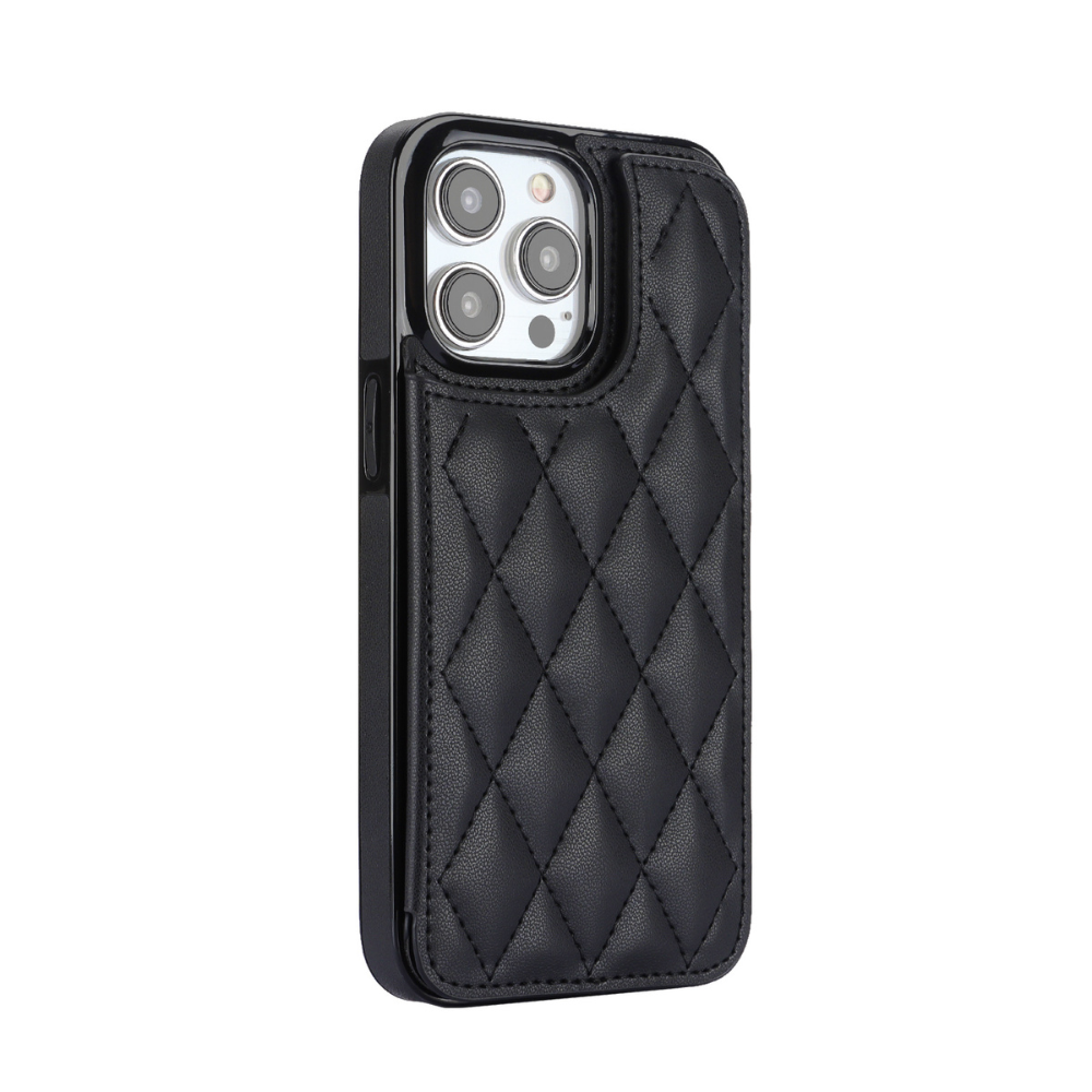 JVS Products iPhone 18 Pro hoesje - Backcover - Pasjeshouder - Kunstleer - Zwart