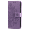 iPhone 18 Pro hoesje - Bookcase - Pasjeshouder - Portemonnee - Bloemenprint - Kunstleer - Paars
