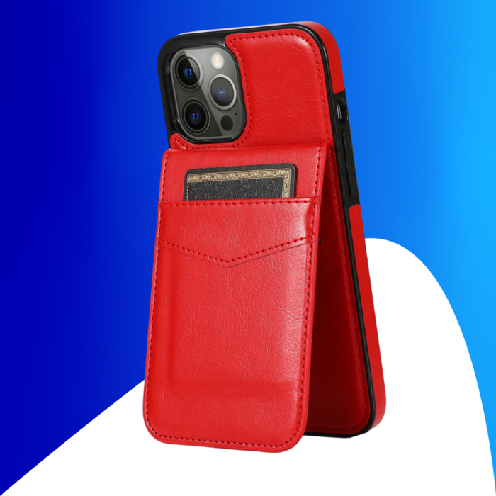 JVS Products iPhone 18 Pro Max hoesje - Backcover - Pasjeshouder - Portemonnee - Kunstleer - Rood