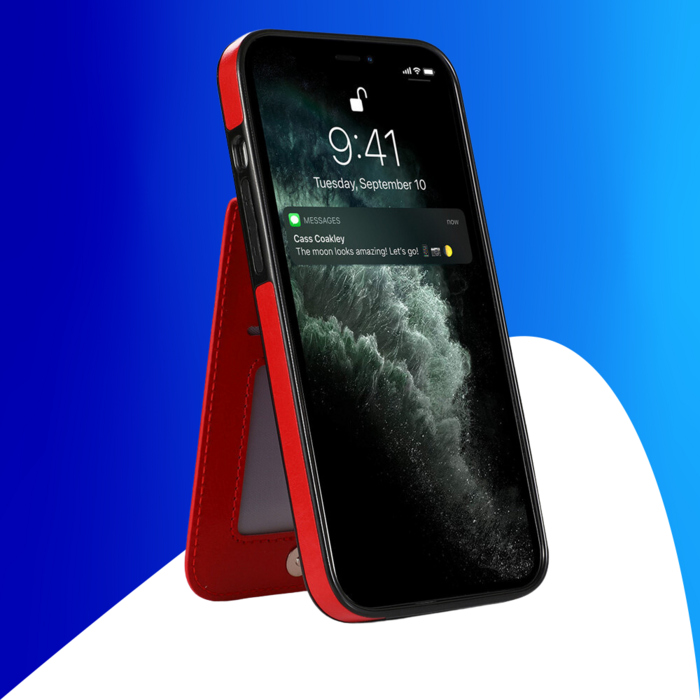 JVS Products iPhone 18 Pro Max hoesje - Backcover - Pasjeshouder - Portemonnee - Kunstleer - Rood