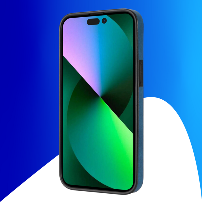 JVS Products iPhone 18 Pro Max hoesje - Backcover - Pasjeshouder - Portemonnee - Camerabescherming - Stijlvol patroon - TPU - Blauw
