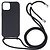 iPhone 18 Pro Max hoesje - Backcover - Koord - Softcase - Flexibel - TPU - Zwart