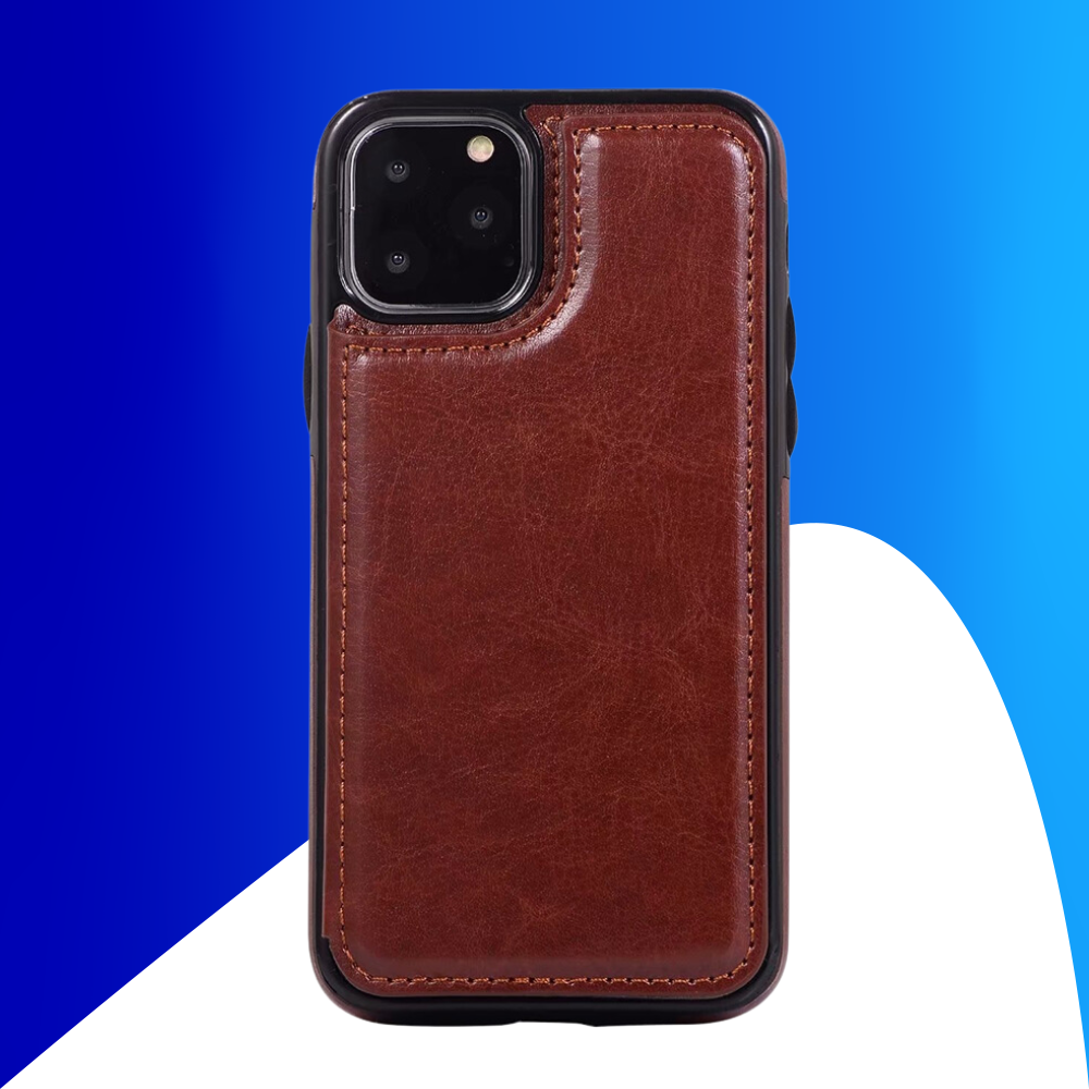JVS Products iPhone 18 Pro Max hoesje - Backcover - Pasjeshouder - Portemonnee - Kunstleer - Bruin