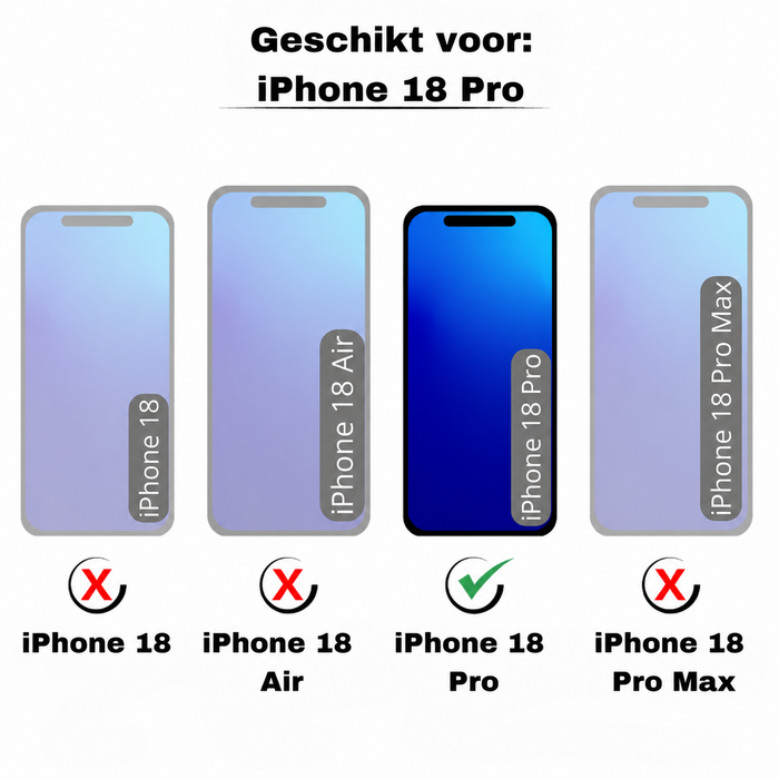 JVS Products iPhone 18 Pro hoesje - Backcover - Hardcase - Pasjeshouder - Portemonnee - Shockproof - TPU - Rose Goud