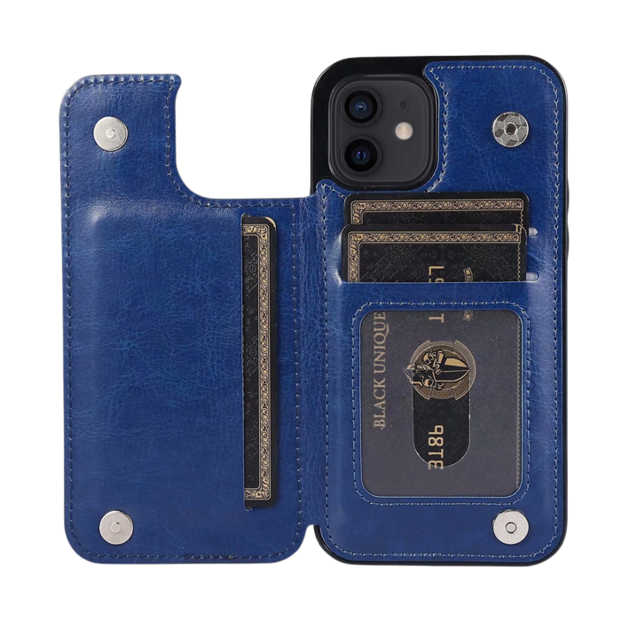 JVS Products iPhone 18 Pro Max hoesje - Backcover - Pasjeshouder - Portemonnee - Kunstleer - Blauw
