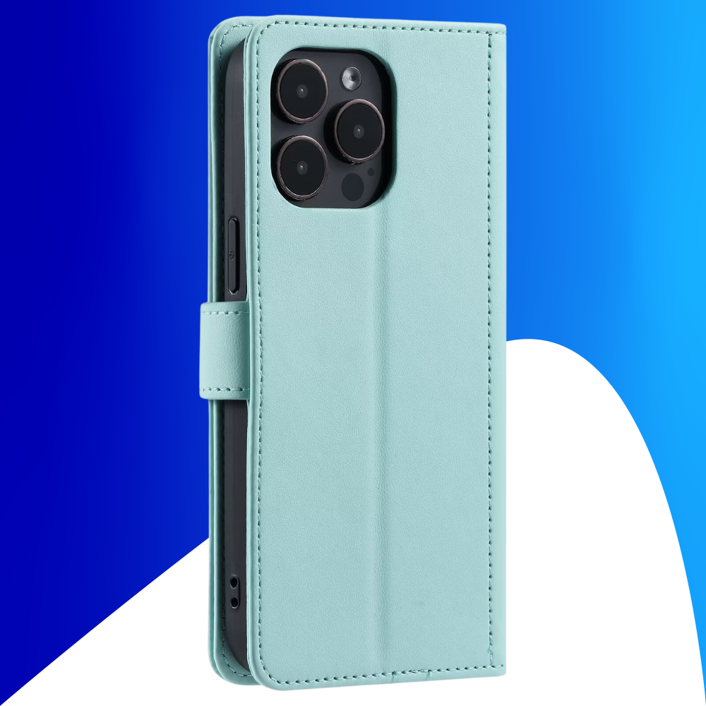 JVS Products iPhone 18 Pro Max hoesje - Bookcase - Pasjeshouder - Koord - Kunstleer - Turquoise
