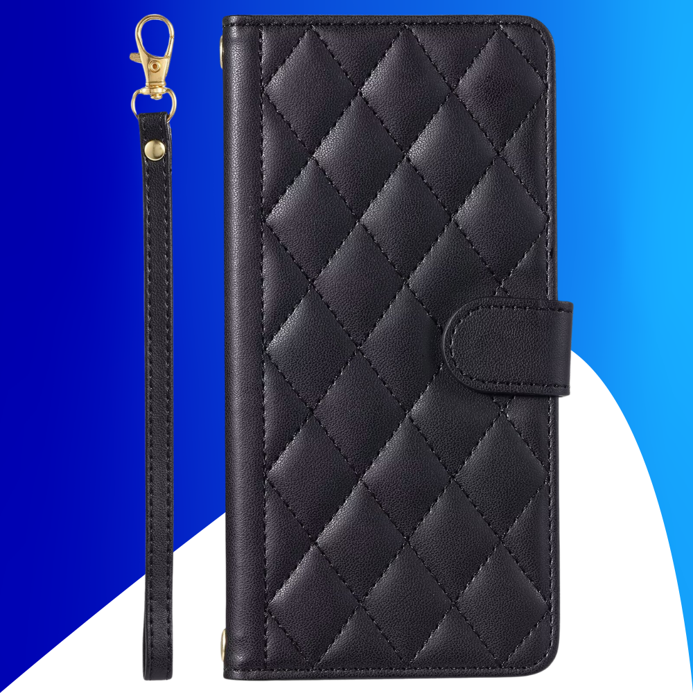 JVS Products iPhone 18 Pro Max hoesje - Bookcase - Pasjeshouder - Koord - Kunstleer - Zwart