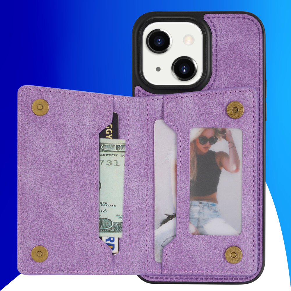 JVS Products iPhone 18 Pro Max hoesje - Backcover - Pasjeshouder - Portemonnee - Camerabescherming - Stijlvol patroon - TPU - Paars
