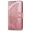 iPhone 18 Pro Max hoesje - Bookcase - Pasjeshouder - Portemonnee - Vlinderpatroon - Kunstleer - Rose Goud
