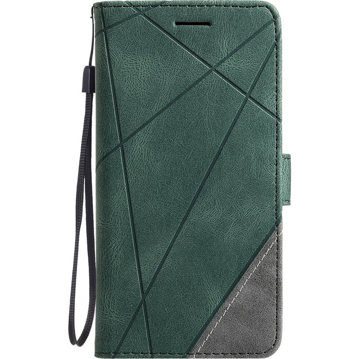 JVS Products iPhone 18 Pro hoesje - Bookcase - Pasjeshouder - Portemonnee - Patroon - Kunstleer - Groen