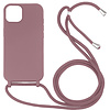 iPhone 18 Pro Max hoesje - Backcover - Koord - Softcase - Flexibel - TPU - Oudroze