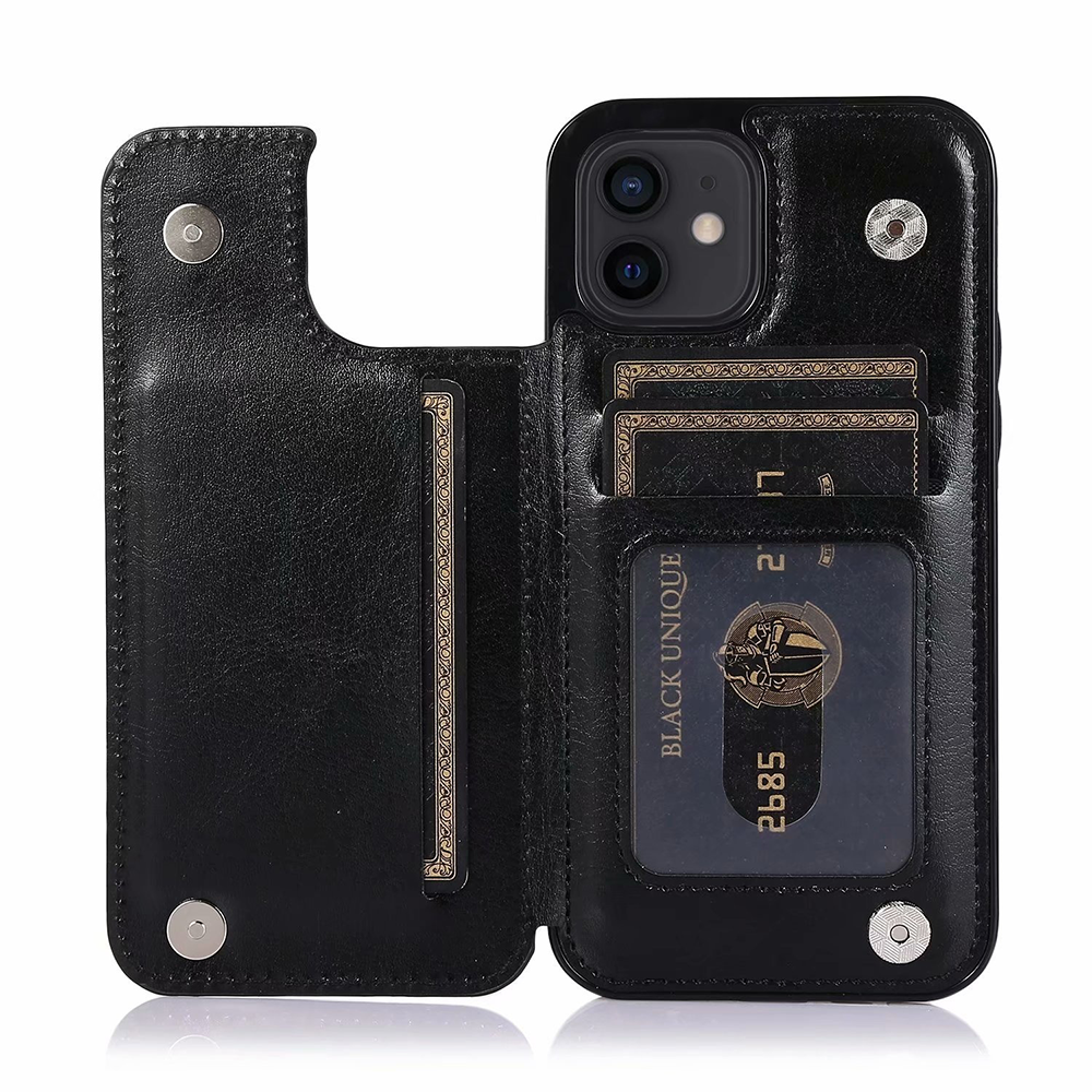 JVS Products iPhone 18 Pro hoesje - Backcover - Pasjeshouder - Portemonnee - Kunstleer - Zwart