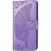 iPhone 18 Pro hoesje - Bookcase - Pasjeshouder - Portemonnee - Vlinderpatroon - Kunstleer - Paars