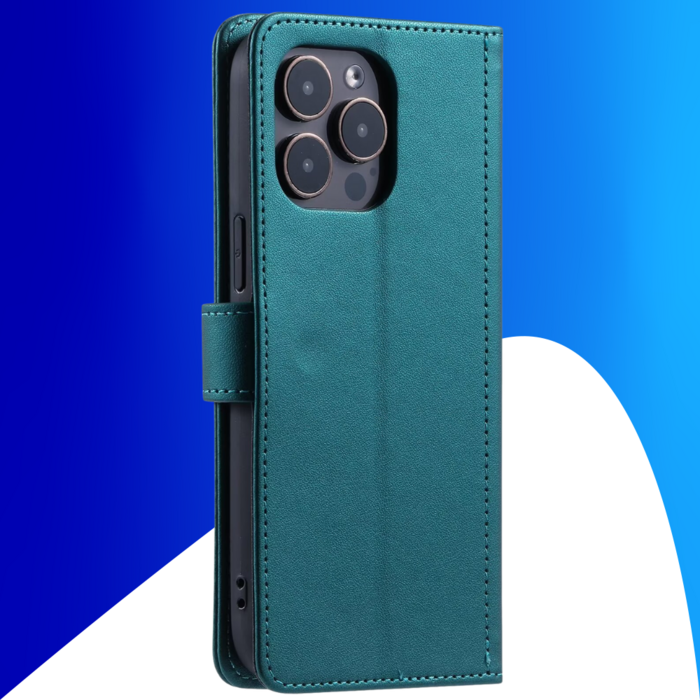 JVS Products iPhone 18 Pro hoesje - Bookcase - Pasjeshouder - Koord - Kunstleer - Groen