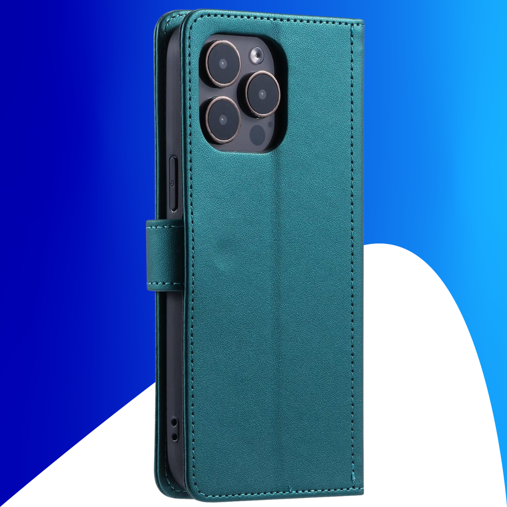 JVS Products iPhone 18 Pro hoesje - Bookcase - Pasjeshouder - Koord - Kunstleer - Groen
