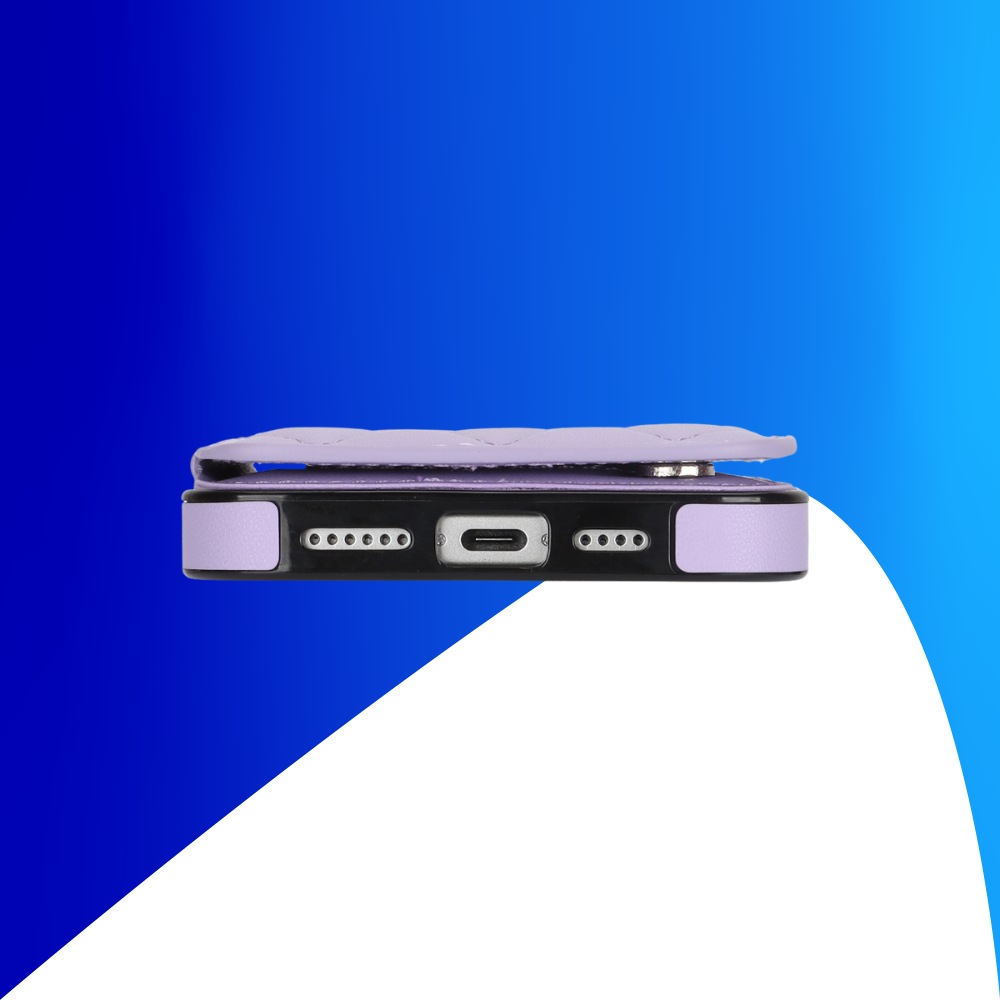JVS Products iPhone 18 Pro Max hoesje - Backcover - Pasjeshouder - Kunstleer - Paars