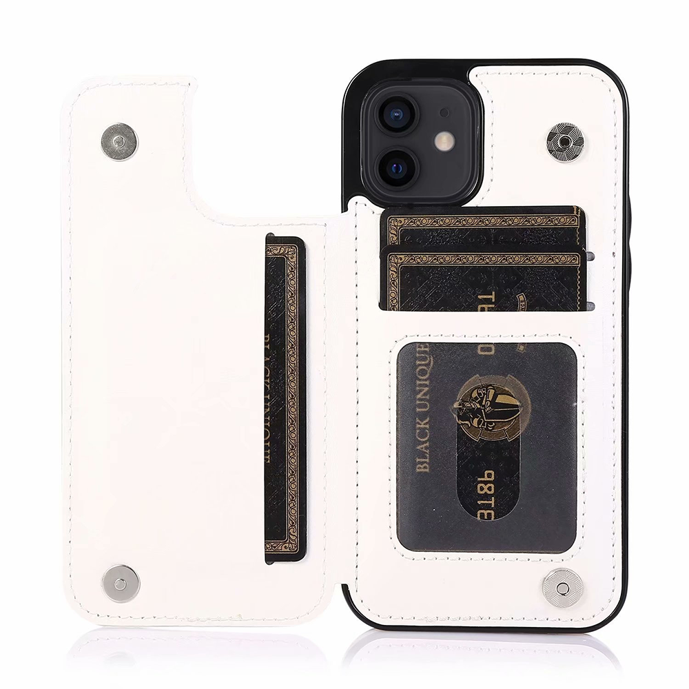 JVS Products iPhone 18 Pro hoesje - Backcover - Pasjeshouder - Portemonnee - Kunstleer - Wit