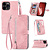 iPhone 18 Pro Max hoesje - Bookcase - Koord - Pasjeshouder - Portemonnee - Bloemenpatroon - Kunstleer - Roze