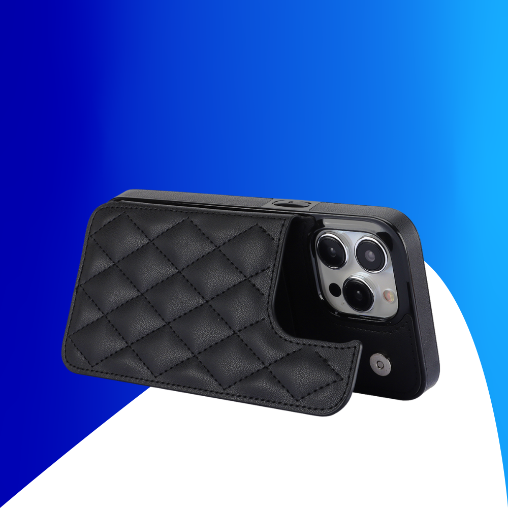 JVS Products iPhone 18 Pro Max hoesje - Backcover - Pasjeshouder - Kunstleer - Zwart