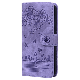 JVS Products iPhone 18 Pro hoesje - Bookcase - Koord - Pasjeshouder - Portemonnee - Camerabescherming - Bloemenpatroon - Kunstleer - Paars