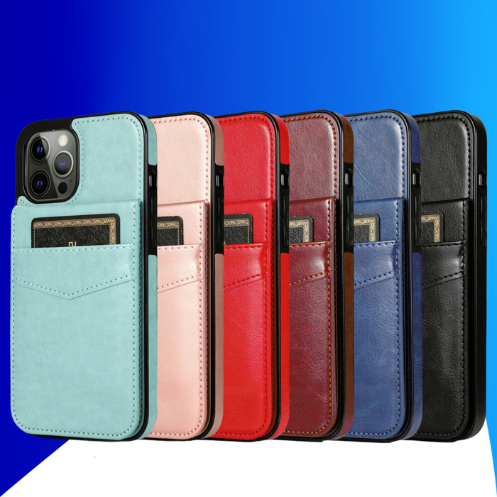 JVS Products iPhone 18 Pro hoesje - Backcover - Pasjeshouder - Portemonnee - Kunstleer - Zwart