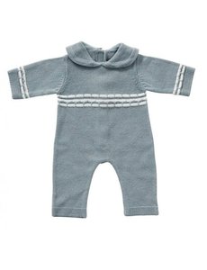ByASTRUP Babypakje blauw gebreid 45cm
