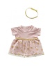 ByASTRUP Chique roze jurkje met haarband 50cm