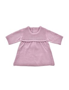 ByASTRUP Poppenjurkje met lange mouwen roze gebreid 35cm