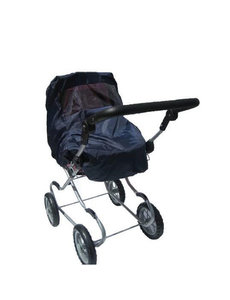 Minimommy Regenhoes voor poppenwagen zwart