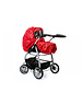 Minimommy Regenhoes voor poppenwagen rood