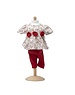 Minimommy Rozen jurkje met rode legging 47-53cm
