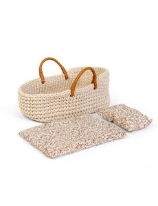 ByASTRUP Gebreide poppenreiswieg 25cm