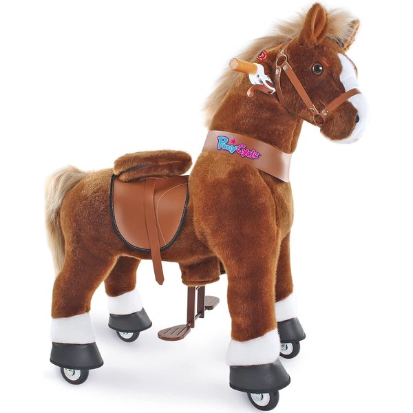 PonyCycle Pony bruin met handrem en geluid (4-9 jaar)