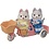 Sylvanian Families Tandem fietsset-Husky zus & broer