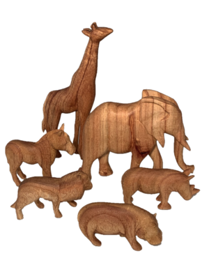 Papoose Toys African Animals Natural/6 pieces