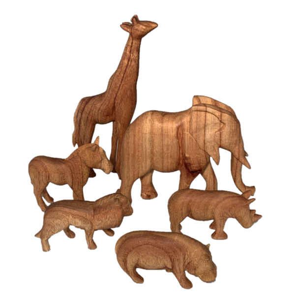 Papoose Toys African Animals Natural/6 pieces