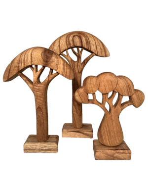Papoose Toys African Trees Natural/ 3pc