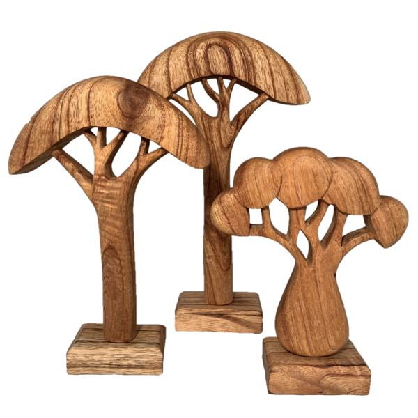 Papoose Toys African Trees Natural/ 3pc