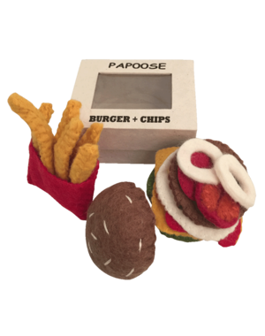 Papoose Toys Burger and Chips