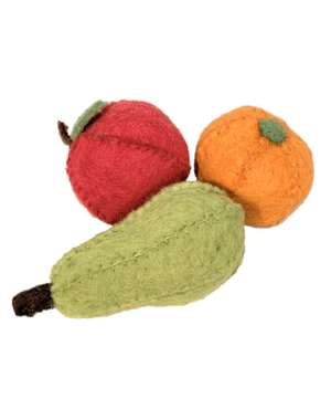 Papoose Toys Fruit Apple, Pear, Orange