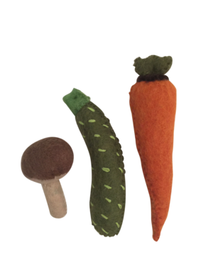 Papoose Toys Vegetable Carrot, Zucchini, Mushroom